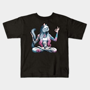 Fictional character of a cat-like woman Kids T-Shirt